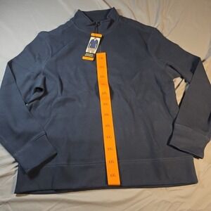 Banana Republic Men's Double Knit 1/4 Zip Pullover Blue Size XXL NWT